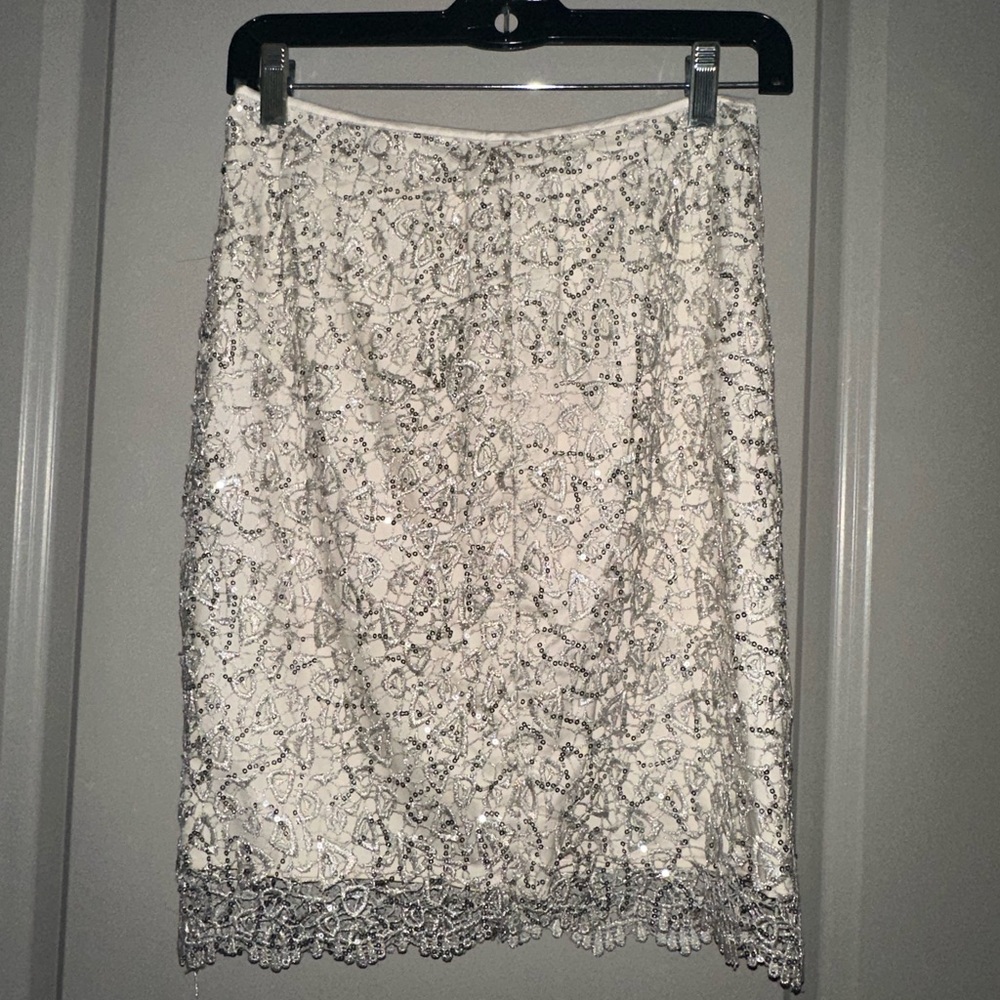 Forever 21 Silver Gold Embellished Cocktail Skirt